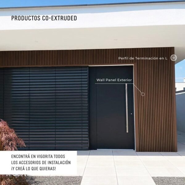 Perfil de Terminación en L Revestimiento Exterior Co-Extruded G10 Ipe