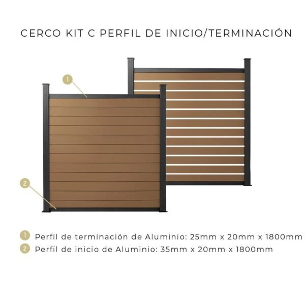 Cerco Inglés Kit C Perfiles de Inicio y Terminación