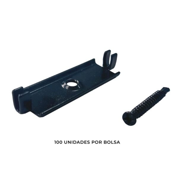 9b0d90772554409f9c42e39e06f088c7.jpg Clips Metálicos Negros 304 Deck Bolsa x 100 unidades
