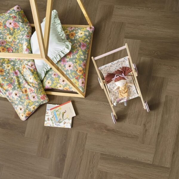 Piso Vinílico SPC Click 10033 Roble Americano SP041 6 mm con manta